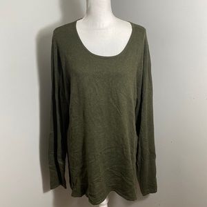 🛍Chelsea & Theodore Green Heather sweater